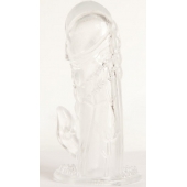 Прозрачная гелевая насадка с клиторальным отростком - 13 см. - Toyfa Basic - в Пушкино купить с доставкой