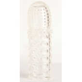 Прозрачная закрытая гелевая насадка - 13,5 см. - Toyfa Basic - в Пушкино купить с доставкой