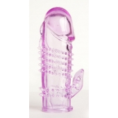 Фиолетовая насадка с коготком и шипами - 13 см. - Toyfa Basic - в Пушкино купить с доставкой