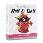 Стимулирующий презерватив-насадка Roll   Ball Raspberry - Sitabella - купить с доставкой в Пушкино