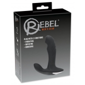 Черный вибромассажер простаты с функцией римминга Plug with Perineum Stimulator - 16,6 см. - Orion - в Пушкино купить с доставкой