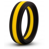 Черно-желтое силиконовое эрекционное кольцо Silicone Go Pro Cock Ring - Blush Novelties - в Пушкино купить с доставкой