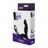Черный вибромассажер простаты P-PLEASER W ERECTION ENHANCE - Dream Toys - в Пушкино купить с доставкой