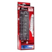 Прозразная закрытая насадка на пенис с поддержкой мошонки Clearly Ample Penis Enhancer - 22 см. - XR Brands - в Пушкино купить с доставкой