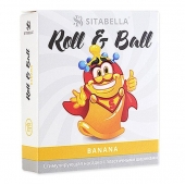 Стимулирующий презерватив-насадка Roll   Ball Banana - Sitabella - купить с доставкой в Пушкино