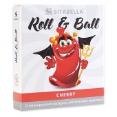 Стимулирующий презерватив-насадка Roll   Ball Cherry - Sitabella - купить с доставкой в Пушкино