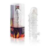 Закрытая прозрачная рельефная насадка Crystal sleeve - 13 см. - Erowoman-Eroman - в Пушкино купить с доставкой