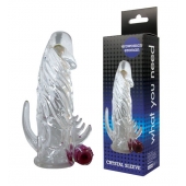 Закрытая прозрачная вибронасадка на пенис Crystal Sleeve Vibe - Erowoman-Eroman - в Пушкино купить с доставкой