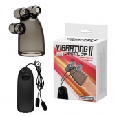 Дымчатая насадка-мастурбатор с вибрацией Vibrating Crystal Cap II - Baile - в Пушкино купить с доставкой