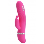 Розовый вибратор Ingram с электростимуляцией - 19,2 см. - Baile - купить с доставкой в Пушкино