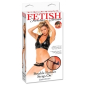 Черный податливый страпон Posable Partner Strap-On - 17,8 см. - Pipedream - купить с доставкой в Пушкино