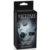 Черный кляп с дырочками Breathable Ball Gag - Pipedream - купить с доставкой в Пушкино