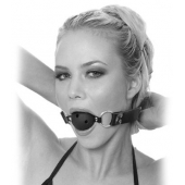 Черный кляп с дырочками Breathable Ball Gag - Pipedream - купить с доставкой в Пушкино