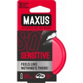 Ультратонкие презервативы в железном кейсе MAXUS Sensitive - 3 шт. - Maxus - купить с доставкой в Пушкино