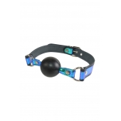 Кляп-шарик на чёрно-синих ремешках - Sitabella - купить с доставкой в Пушкино