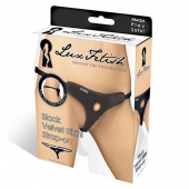 Черные плюшевые трусики для страпона - Lux Fetish - купить с доставкой в Пушкино