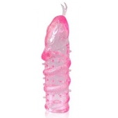 Закрытая рельефная насадка Crystal sleeve snakes в виде змеи с усиками - 14 см. - Erowoman-Eroman - в Пушкино купить с доставкой