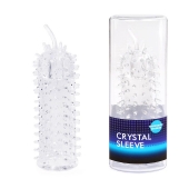 Закрытая рельефная насадка Crystal sleeve с усиками - 12 см. - Erowoman-Eroman - в Пушкино купить с доставкой
