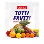 Пробник гель-смазки Tutti-frutti со вкусом тропических фруктов - 4 гр. - Биоритм - купить с доставкой в Пушкино