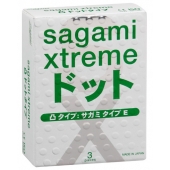 Презервативы Sagami Xtreme SUPER DOTS с точками - 3 шт. - Sagami - купить с доставкой в Пушкино
