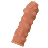 Телесная реалистичная насадка KOKOS Extreme Sleeve 11 с дополнительной стимуляцией - 12,7 см. - KOKOS - в Пушкино купить с доставкой