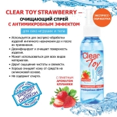 Очищающий спрей для игрушек CLEAR TOY Strawberry - 100 мл. - Биоритм - купить с доставкой в Пушкино