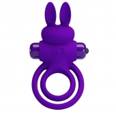 Фиолетовое эрекционное кольцо с вибростимуляцией клитора Vibrant Penis Ring III - Baile - в Пушкино купить с доставкой