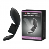 Черное кольцо на пенис с вибрацией Vibration Penis Sleeve - Baile - в Пушкино купить с доставкой