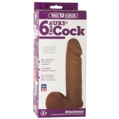 Насадка-мулат для трусиков Vac-U-Lock 6  ULTRASKYN Cock - 17,3 см. - Doc Johnson - купить с доставкой в Пушкино