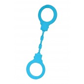 Голубые силиконовые наручники A-Toys без ключа - A-toys - купить с доставкой в Пушкино