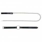 Черный поводок и чокер с кольцом Rada - Rebelts - купить с доставкой в Пушкино