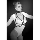 Черная упряжь на грудь Julia - Bijoux Pour Toi - купить с доставкой в Пушкино