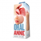 Телесный мастурбатор-ротик с язычком Oral Anne - Blush Novelties - в Пушкино купить с доставкой