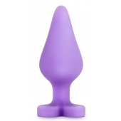 Фиолетовая анальная пробка Naughty Candy Heart Do Me Now - 8,9 см. - Blush Novelties - купить с доставкой в Пушкино