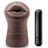 Коричневый мастурбатор-ротик Heather - Blush Novelties - в Пушкино купить с доставкой