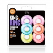 Набор из 6 эрекционных колец King of the Ring - Blush Novelties - в Пушкино купить с доставкой