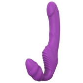 Фиолетовый безремневой вибрострапон DOUBLE DIPPER - Dream Toys - купить с доставкой в Пушкино