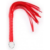 Красная плеть с рукоятью в оплетке - 28 см. - Notabu - купить с доставкой в Пушкино