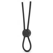 Черное силиконовое лассо на пенис SILICONE LOOP COCK RING - Blush Novelties - в Пушкино купить с доставкой