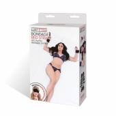 Чёрные манжеты для фиксации на кровати Bondage Bed Strap - Lux Fetish - купить с доставкой в Пушкино