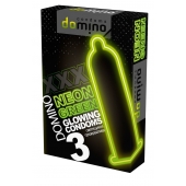 Презервативы DOMINO Neon Green со светящимся в темноте кончиком - 3 шт. - Domino - купить с доставкой в Пушкино