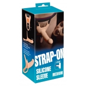 Силиконовый полый страпон на ремнях Silicone Strap-on - 16 см. - Orion - купить с доставкой в Пушкино