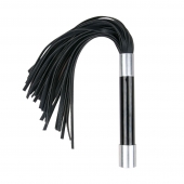 Черная плеть Easytoys Flogger With Metal Grip - 38 см. - Easy toys - купить с доставкой в Пушкино