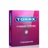 Презервативы Torex  Сладкая любовь  с ароматом клубники - 3 шт. - Torex - купить с доставкой в Пушкино