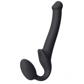 Черный безремневой страпон Silicone Bendable Strap-On S - Strap-on-me - купить с доставкой в Пушкино
