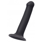 Черный фаллос на присоске Silicone Bendable Dildo M - 18 см. - Strap-on-me - купить с доставкой в Пушкино
