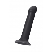 Черный фаллос на присоске Silicone Bendable Dildo L - 19 см. - Strap-on-me - купить с доставкой в Пушкино