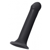 Черный фаллос на присоске Silicone Bendable Dildo L - 19 см. - Strap-on-me - купить с доставкой в Пушкино