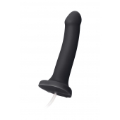 Черный фаллос с имитацией эякуляции Silicon Cum Dildo L - 19,6 см. - Strap-on-me - купить с доставкой в Пушкино