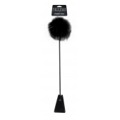 Черный стек Feather Crop с пуховкой на конце - 53,3 см. - Pipedream - купить с доставкой в Пушкино